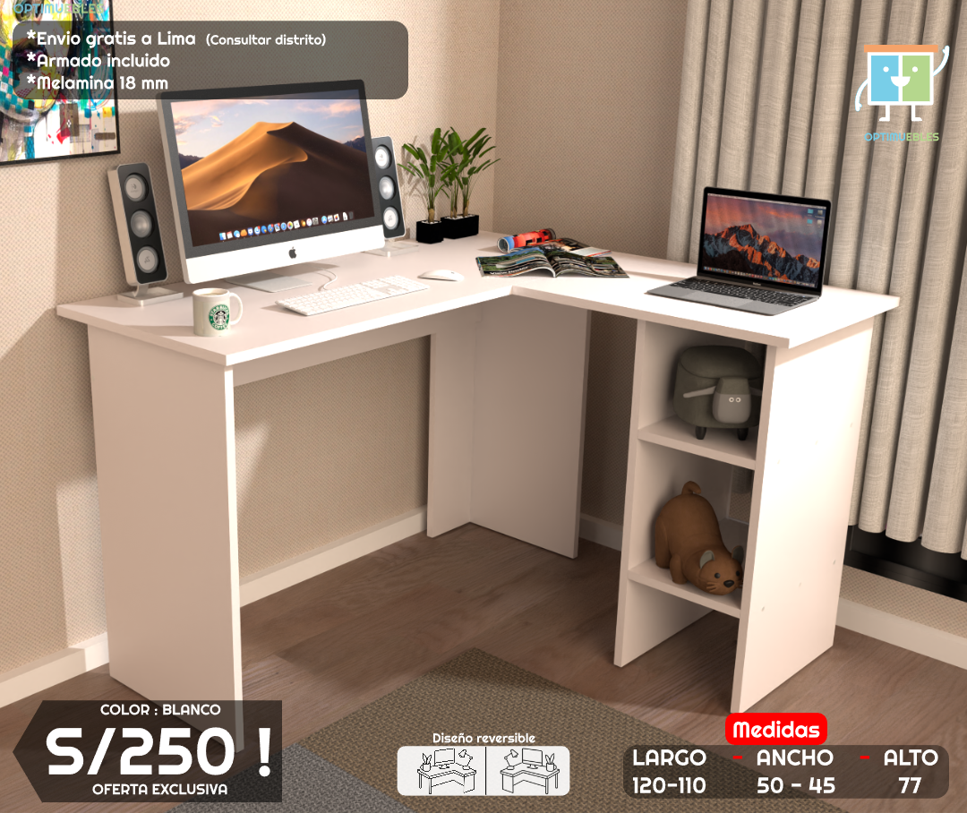 Desk Link minimalista moderno y blanco*