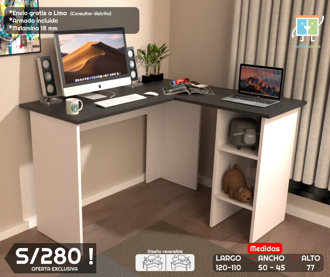 Desk Link minimalista moderno y blanco*